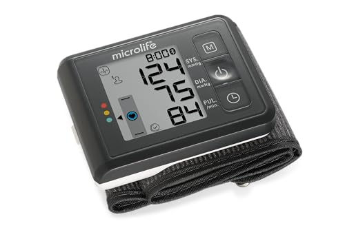 Microlife - Tensiomètre Poignet BP W70 BT - Connecté Bluetooth, MAM, Détection Arythmies Cardiaques, Validé Cliniquement, Garantie 5 ans, Poignet 13,5-21,5cm, 2 Utilisateurs x 99 mém.