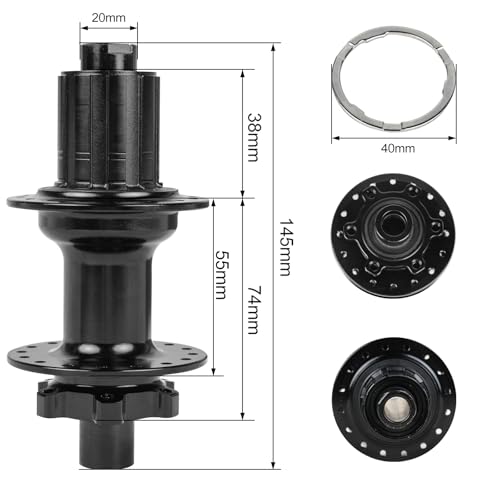 DH970TR 11-Speed Rear Wheel Thru Axle Hub for 6-Bolt Disc Brake, Four Bearing, 12mm Axle O.L.D 142mm, 14G*32H, Cassette HG Freehub, for 6-Bolt Disc Brake, Black - Thumbnail 5