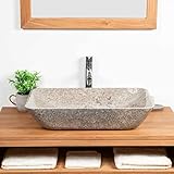 gris wanda collection Lavabo encimera Grande de mármol Carmen 60 cm Gris
