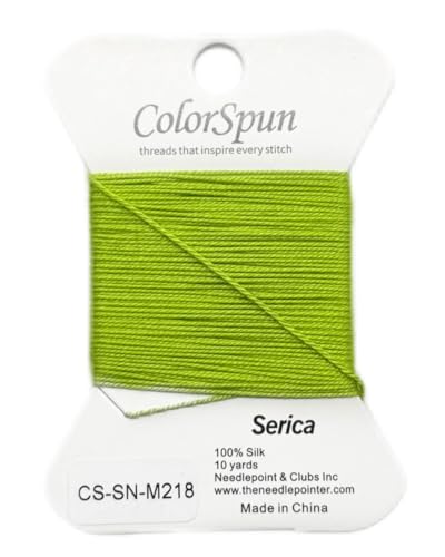 Hilo de Seda para Bordar 10 Yardas Color Verde miniatura 1