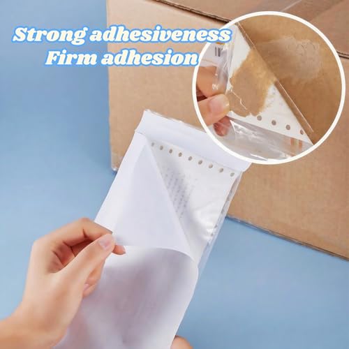 Ludjzeoq 500Pcs 9.5" x 12"Packing List Envelopes Fit for 8.5x11 inch Labels, Packing Slip Invoice Sleeves Clear Self-Adhesive Mailing Labels for Envelope, Waterproof Shipping Pouch Enclosed Bags by Ludjzeoq - Image 2
