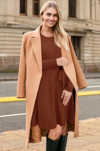 Image of Newshows Women's Sweater Pockets Fall Winter Teacher Work Casual Dress
