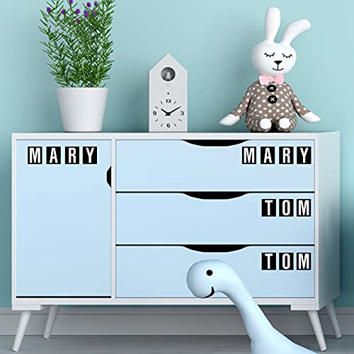 Image of Zonon 8 Sheets Mailbox Numbers Letters Stickers,1 Inch,Black, White in Back