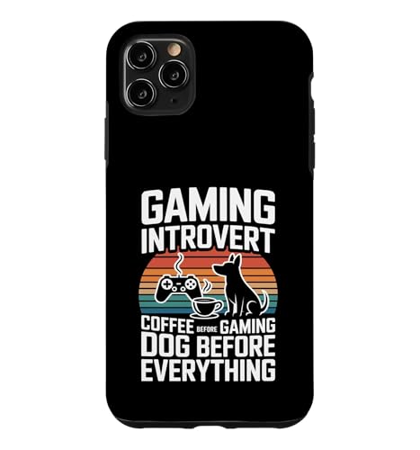 �Q�[�~���O �����I �R�[�q�[ Before Gaming Dog Before Everything �X�}�z�P�[�X iPhone 11 Pro Max �p