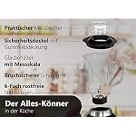 Standmixer 800 Watt 6-Fach Metallmesser 1,5 Liter 5 Stufen Glas Edelstahl Pulsfunktion Universal Power Mixer Eiweiß Shaker Hand Blender Ice Crusher Zerkleinerer Smoothie Maker Stand Mixer – Bild 5