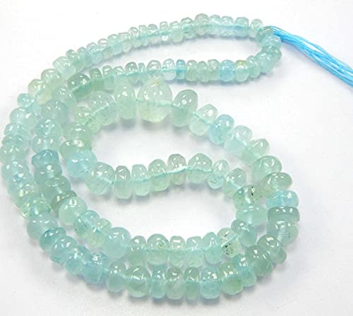 Aquamarine faceted Rondells LKBEADS 5x11.5 mm fil de perles naturelles pour création de bijoux