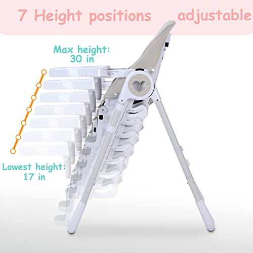 4 In 1 Baby High Chair, Foldable Booster Seats, Adjustable Height, Reclining Backrest And Footrest, Double Removable Tray, Highchair For Toddler And Infant #TOP2