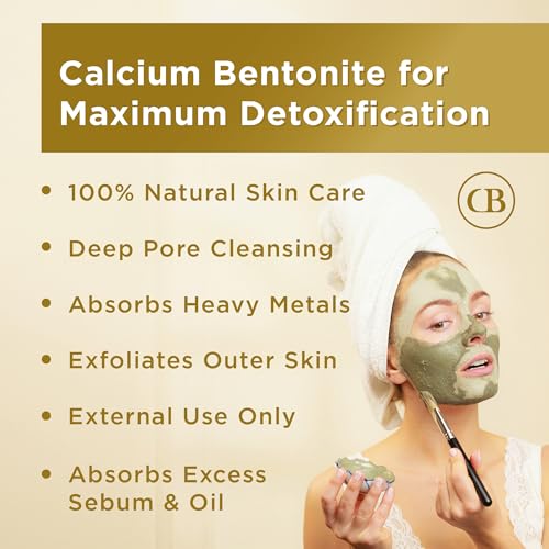 California Biology Calcium Bentonite Clay | Indian Healing Clay for Face & Body | Deep Pore Cleansing & Detox Face Mask | Skincare, Beauty, & Acne Treatment for Face (16 Ounce) - Image 3
