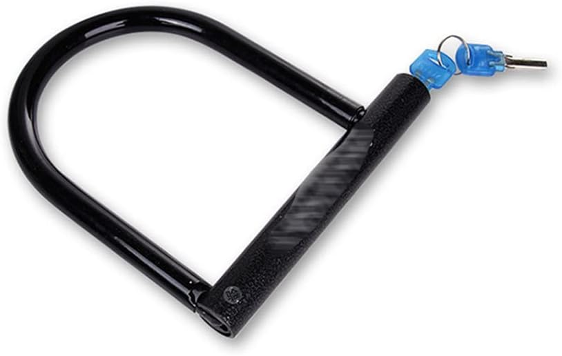 Padlock with Key Bicycle U-Shaped Lock Motorcycle Electric Vehicle U-Shaped Door Lock Storefront Glass Door Extended Padlock Bicycle U-Lock