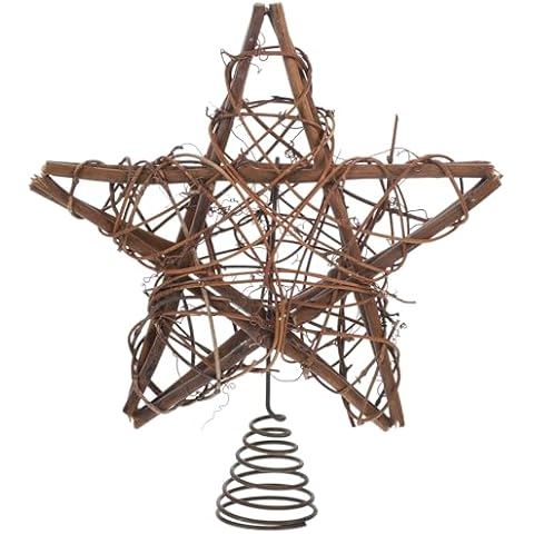 Kichvoe Rattan Star Tree Topper Cover
