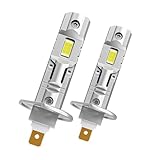 NOVCAPAR H1 Bulbs, 800% Super Bright 30000LM Cool White 6500K,1:1 Mini Size, Plug and Play, CANBUS Ready, IP68 waterproof H1 fog lights, Pack of 2