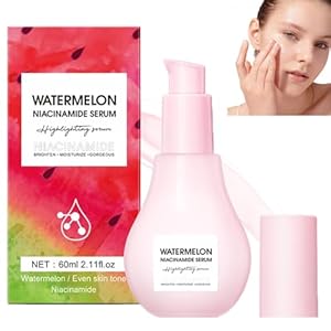 Watermelon Glow Niacinamide Moisturize Serum, 2024 New Moisturizing Facial Serum with Hyaluronic Acid Glycerin Vitamin E, Glow Recipe Watermelon Dew Drops, Dew Drops Face Serum for Skin Care