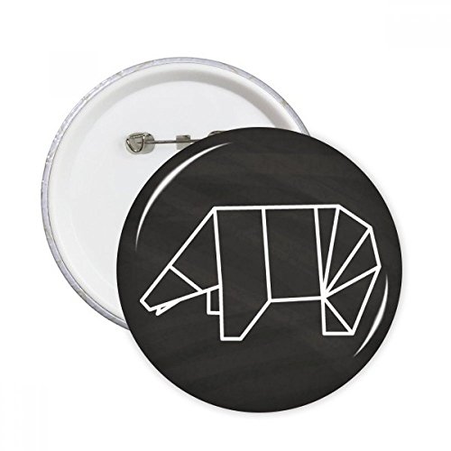 Pins ours origami géométrique XXL pour personnaliser un sac d'étudiant ou une veste