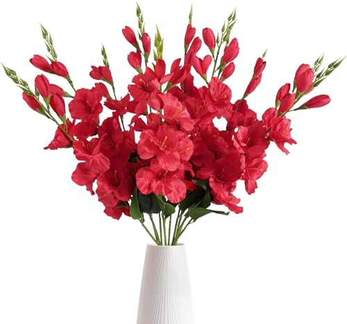 Red Gladiolus Artificial Flowers