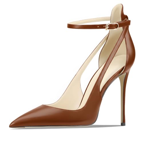 Image of Women's Pointed-Toe Bag-Toe Strappy High-Heeled Shoes Sexy Stiletto Pumps