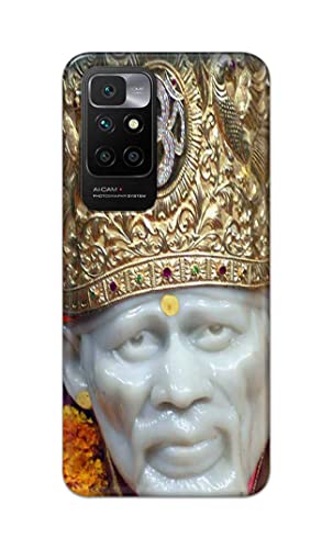 Image of PRINTFIDAA Sai Baba Lord Shiridi Great God Hinduism Hindu Religious Printed Designer Hard Case for Redmi 10 Prime Back Cover -(e) RPM1005