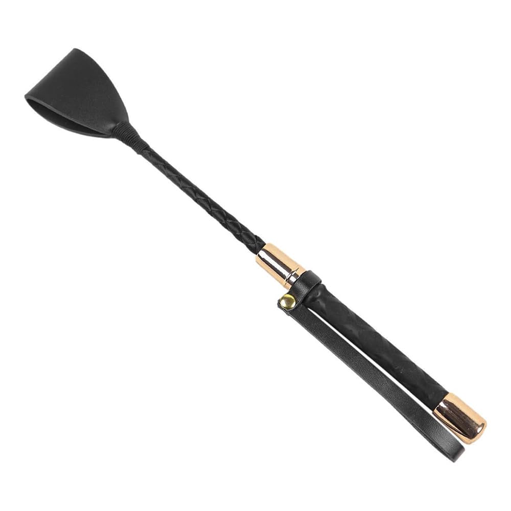 Crop Nero per Cavallo da 30 cm con Manico in Gel Antiscivolo