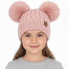 Pale Pink - Pink Faux Fur Pom