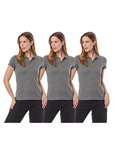 Kit 3 Camisas Polo, basicamente, Feminino, Mescla Escuro, P