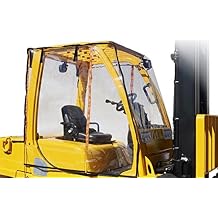 Atrium by Eevelle Universal Clear Forklift Cab Enclosure Cover, Windshield & Rain Canopy Cover, Heavy Duty, Waterproof Vinyl for UV Protection, OSHA Compliant, 33" L x 45" W, Universal Fit