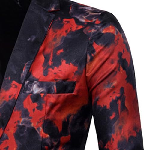 Mens Printed Floral Party Blazer Slim Fit Prom Sports Coat Regular Print Tuxedo Suit Jacket4