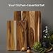 Teakhaus Teak Wood Cutting Board Set of 2 - Small and Large Teak Cutting Boards - Holiday Gift Ideas for Men and Women - Gift-Ready, Reversible, Edge Grain, Knife Friendly - FSC Certified