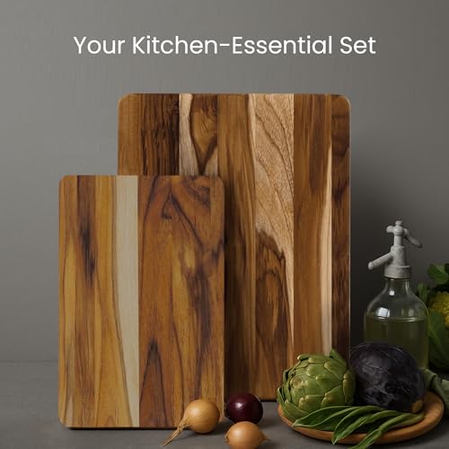 Set de 2 Tablas de Cortar de Madera de Teca miniatura 2