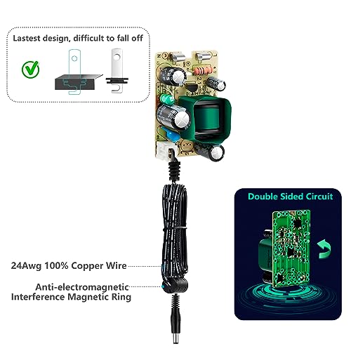 Chanzon 12V 0.5A 6W Power Supply AC DC Switching Adapter, 12 Volt .5a AC/DC Wall Wart Converter Transformer, 100-240v 50 60HZ Input with 12vdc 500ma Output by CHANZON - Image 5