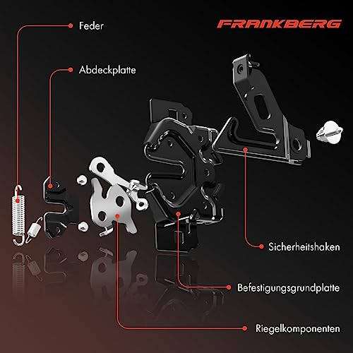 Frankberg Motorhaubenschloss Kompatibel mit Panamera 970 971 2011-2016 Golf V 1K1 2003-2008 Golf V Variant 1K5 2007-2009 Jetta III 1K2 2004-2010 Replace# 1K1823509E