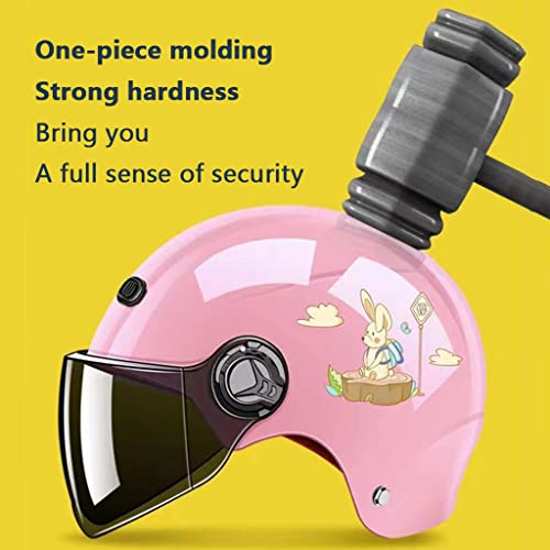 Retro Kids Motorcycle Helmet, Electric Open-Face Children Half Helmet Dot Approved Vintage 3/4 Scooter Cruiser Moped Helmet Atv Street Helmet 2-14 Years Old Boys Girls Skull Cap-D-45-58Cm #TOP3