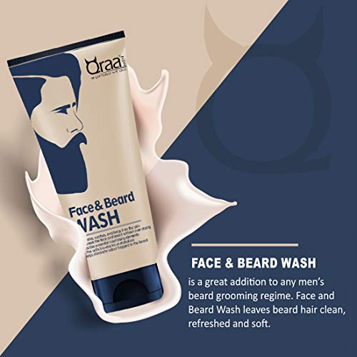Qraa Men Face and Beard Wash | 2 in 1 Beard & Face Wash | Rosemary & Aloe Vera for Deep Cleansing |100gm X 2 | Refreshes & Soothes | Stimulates Beard Growth | Pack of 2 - Image 2