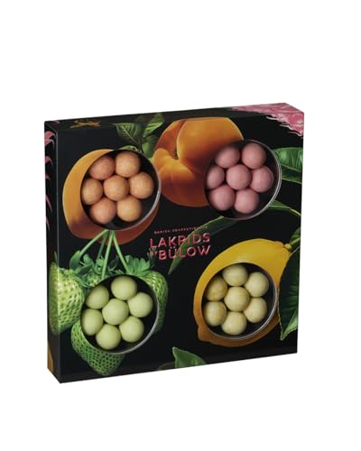LAKRIDS BY BÜLOW - Fruity Selection Box - 6.2 oz - Chocolate Covered Gourmet Licorice - Peaches, Pink Pineapple, Sour Strawberry and Lemon