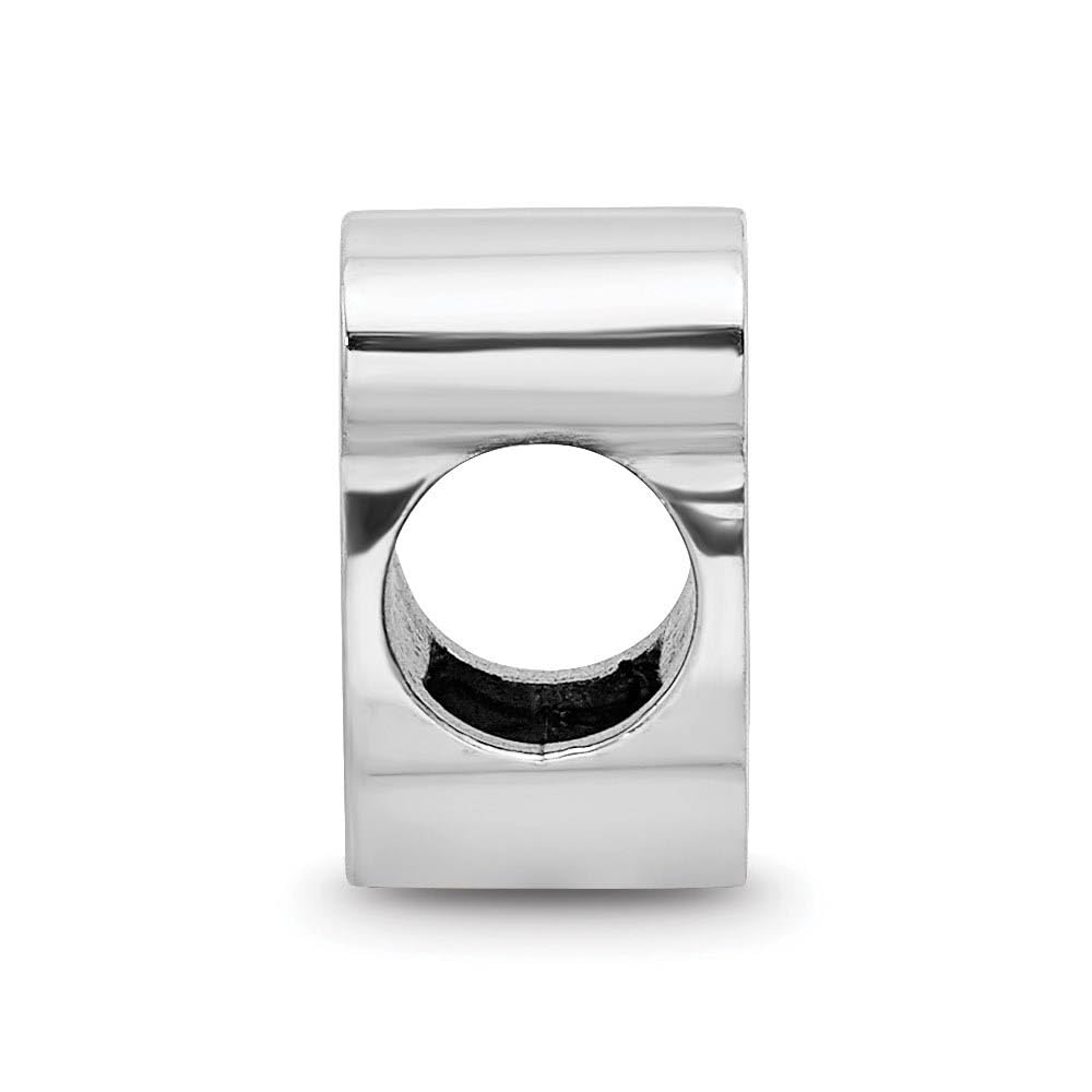 New Jersey Devils Enameled Logo Bead (Sterling Sliver)