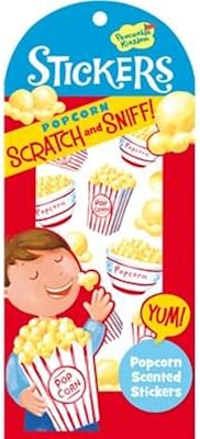 Peaceable Kingdom Scratch and Sniff Popcorn Scented Sticker Pack