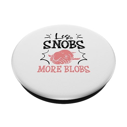 Blob Fish Blobfish PopSockets Swappable PopGrip, Black - Image 2