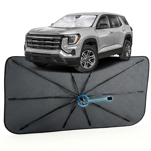 Image of Car Windshield Sun Shade for GMC Terrain 2018-2026 -[Reflective Coated Fabric] Sunshade Umbrella for Front Window, Car Shades Sun Visor Keep Car Cool and Protects Interior, 1:1 Exact Fit