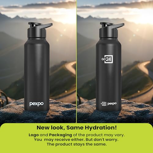 Go24 pexpo Store Go24 pexpo 750ml Black Water Bottle - Image 3