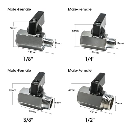 Vanne d'arrêt d'air en laiton G1/8 femelle connecteur pneumatique mini - 6