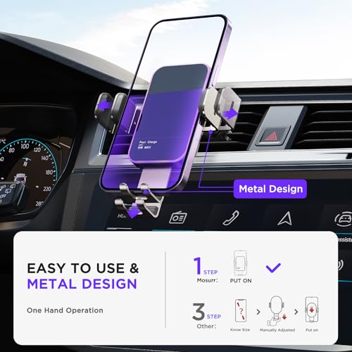 Cargador de coche inalámbrico de 15W y soporte de sujeción automática para iPhone y Samsung 5