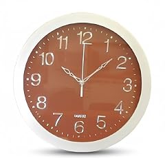 ICE Armor 14 " H Silver and Brown Classic Round Wall Clock Decorative Wall Timepiece Adds Timeless
