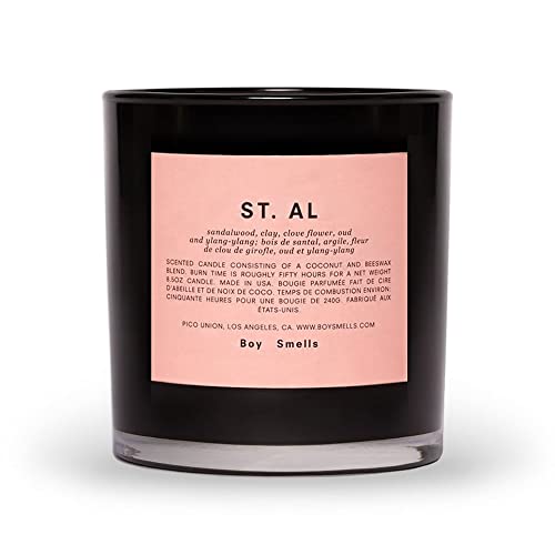 St. Al Boy Smells Candle | 50 Hour Long Burn | Coconut & Beeswax Blend | Luxury Scented Candles For Home (8.5 Oz) #TOP11