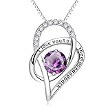 YFN Sterling Silver I Love You to The Moon and Back Love Heart Pendant Necklace Valentine Day Jewelry 18