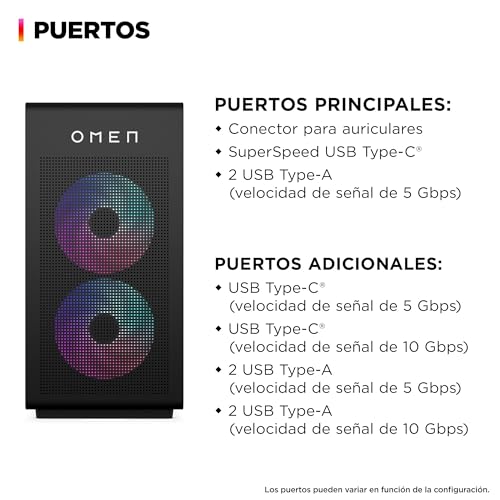 Variante de HP pc gaming OMEN GT16-0117ns, RTX 5060 Ti, 32GB