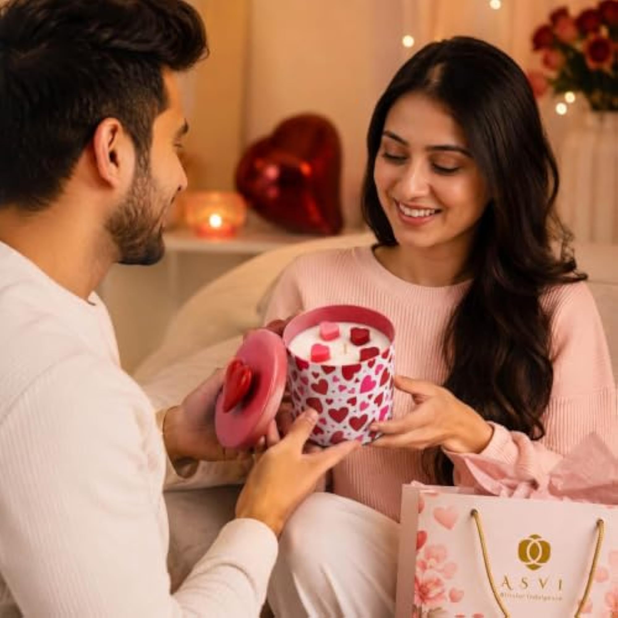 Heart Shaped Decorative Candle for Home Décor, Romantic Gift