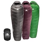 Hyke & Byke Katahdin 32F 15 0F 625 Fill Power Hydrophobic Sleeping Bag with Advanced Synthetic - Ultra Lightweight 4 Season Men and Women Mummy Bag Designed for Backpacking