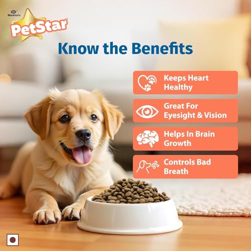 Image of Mankind Petstar Puppy Dry Dog Food (High Protein) Salmon & Rice Flavor, 10k g Pack | Improves Muscle & Strength, Supports Immunity, Protects Liver & Kidney