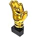 VANZACK Goalkeeper Glove Trophy - Realistic Resin Soccer Award with Customizable Base, Perfect for Youth Leagues & Tournaments (Gold)