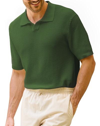 Polo homme en coton pur tricoté col v revers haut de gamme