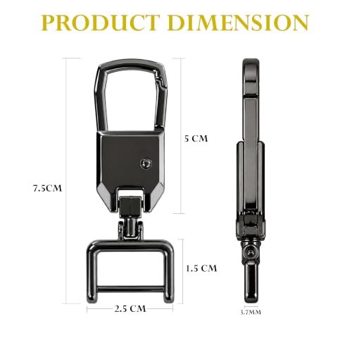 Image of Storite Heavy Duty Metal Carabiner Keychain with Swivel Key Ring, Premium Key Holder for Car, Home & Office Keys