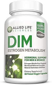 DIM Supplement, 300 mg Diindolylmethane Plus Broccoli Seeds Extract Pills, Vegan Non-GMO, 60 Capsules | Made in The USA